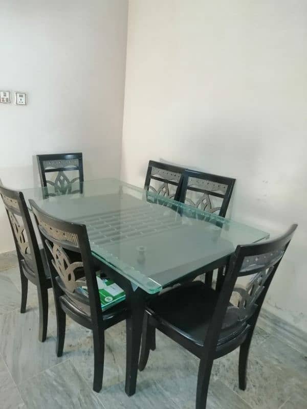 6 chairs with dining table 2