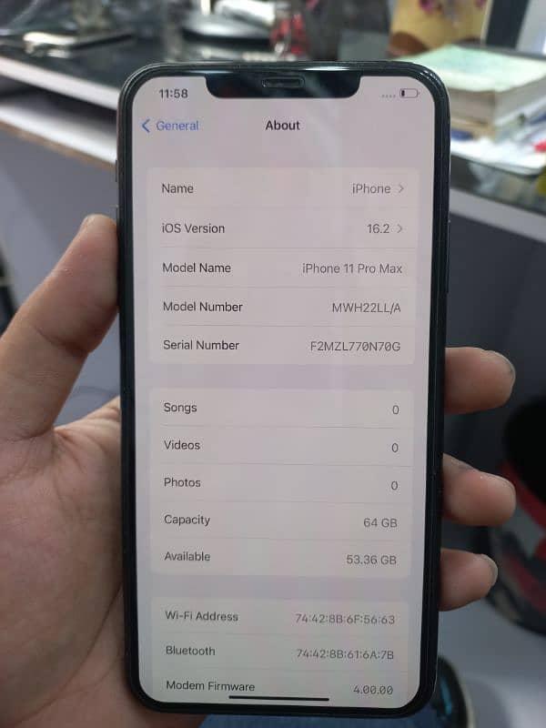 Iphone 11 pro max 64GB PTA 1