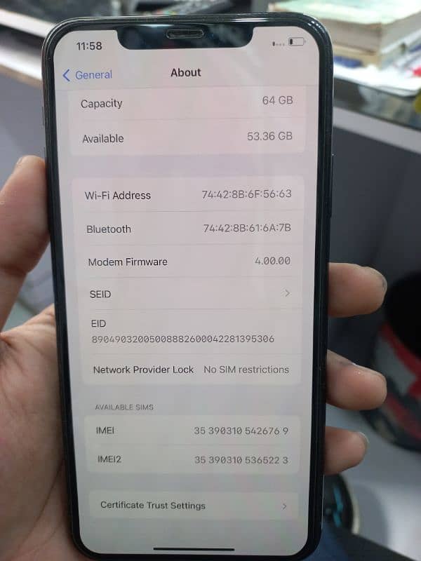 Iphone 11 pro max 64GB PTA 2