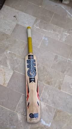 GM "noir" English willow bat with a free grip