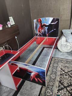 spiderman bed and study table