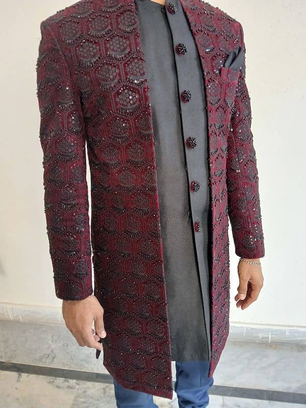 sherwani set (shoes +turban ) for sale 2