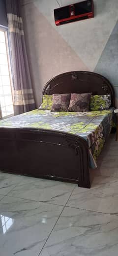 Bed with dressing table & With king size brand new diamond mattress