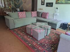 Seven Seater L Shaped Sofa Set with Center Table