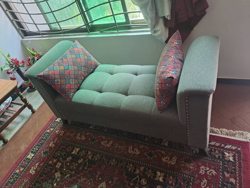 Seven Seater L Shaped Sofa Set with Center Table 2