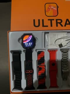 seal packed Ultra 2 smart watch with 7 straps + metal strap