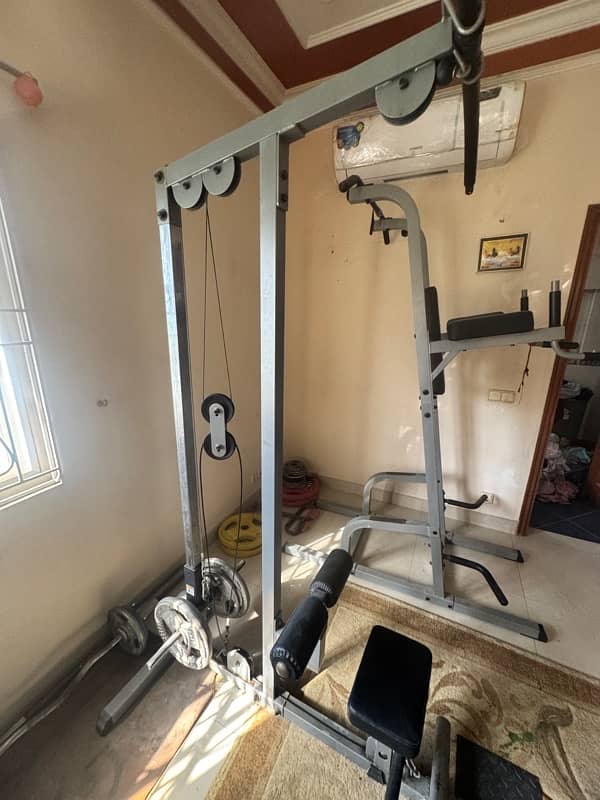 body solid usa gym original gym chest bench back  machine pull stand 7