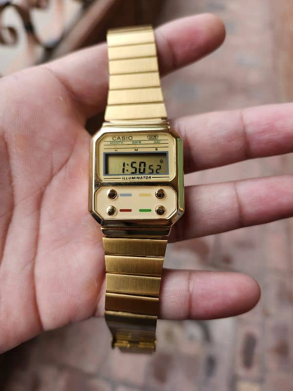 Casio A100wegg-1adf Vintage Gold watch 5