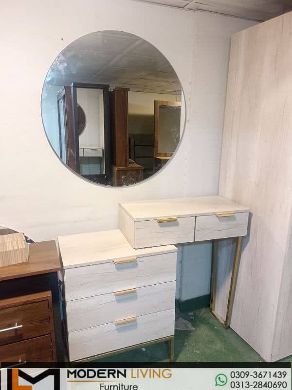 Beautiful Dressing Table round mirror and full mirror 18