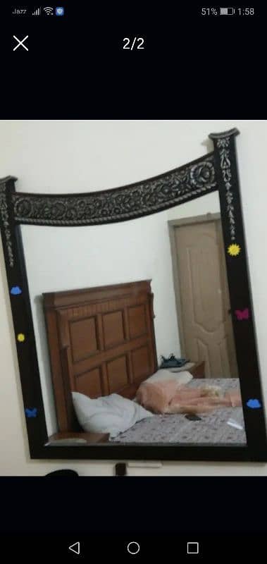 Brown colour mirror urgent sale 0