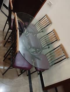 Dining Table with Six Chairs