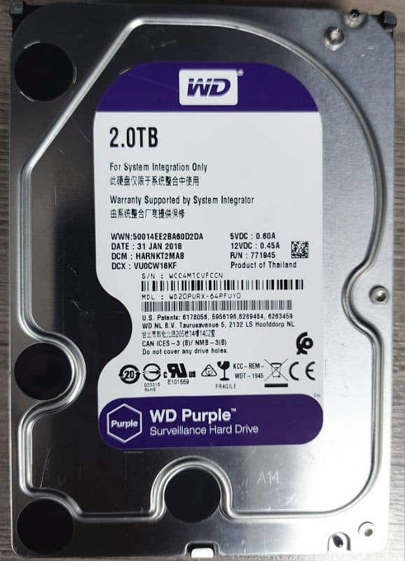 WD Purple Hard Drive 0