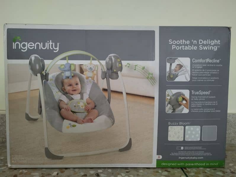 Ingenuity Soothe'n Delight Portable Swing 3