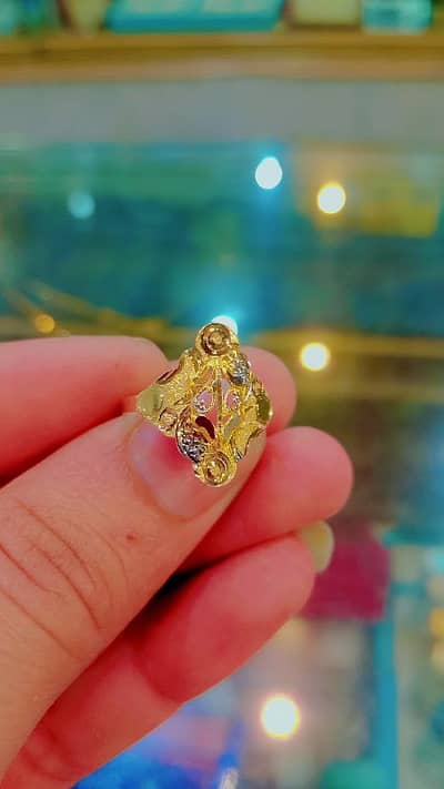 gold rings 21 carrot gold latest design ladies gril hold ring