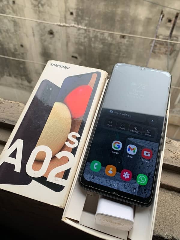 Samsung A02s, 3/32Gb, Dual Sim Pta-Approved with original box & chrgr 0