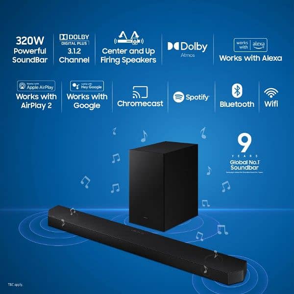 Samsung Soundbar Q700C with Rear speaker 5.1. 4 dolby atmos system 2