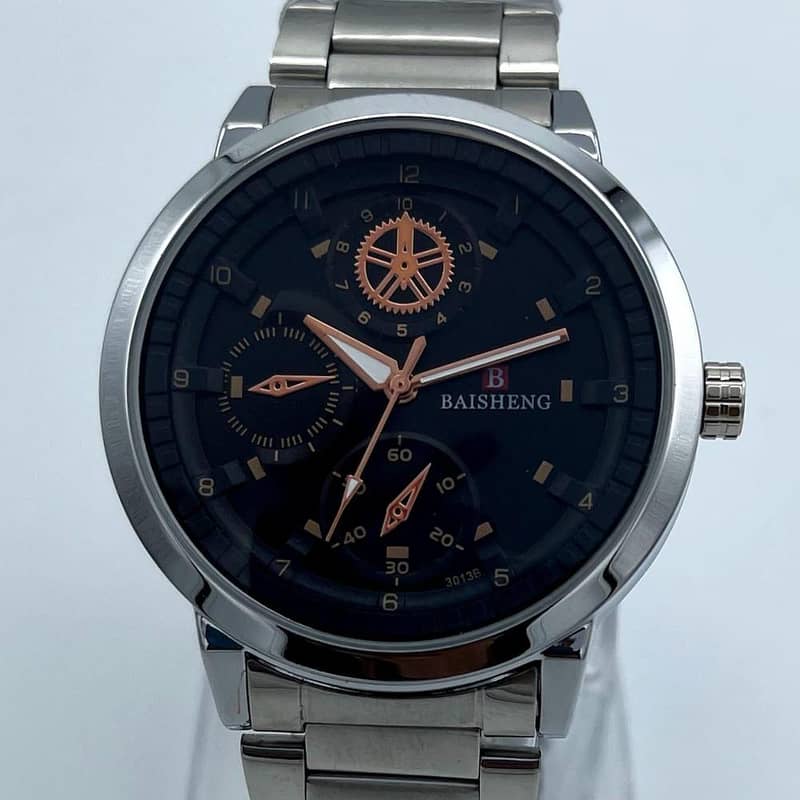 Men's Stainless Steel Analog Watch, Premium Quality 4