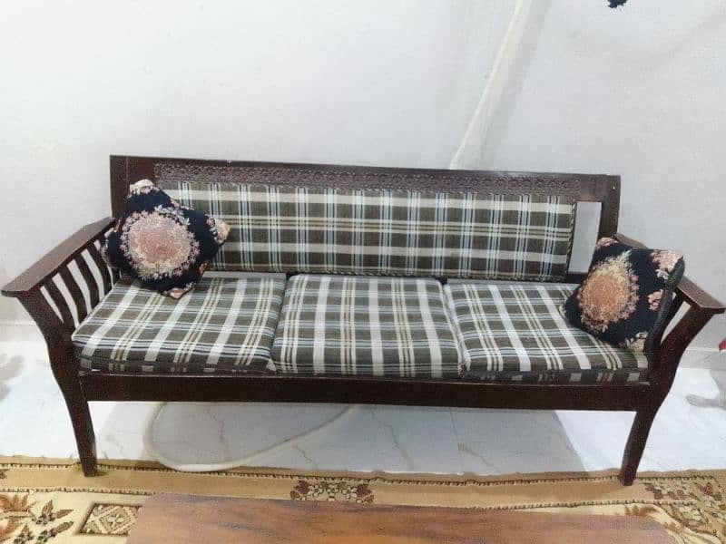 wood sofa set 0