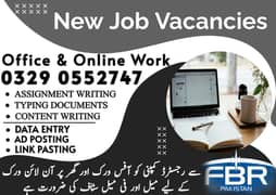 Job for male and female / Assignment Job / Data Entry Job / Typing job