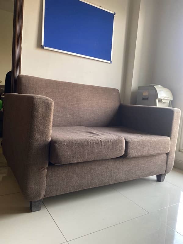 2-seater sofa and two 1-seater for sale, perfect for living rooms. 2