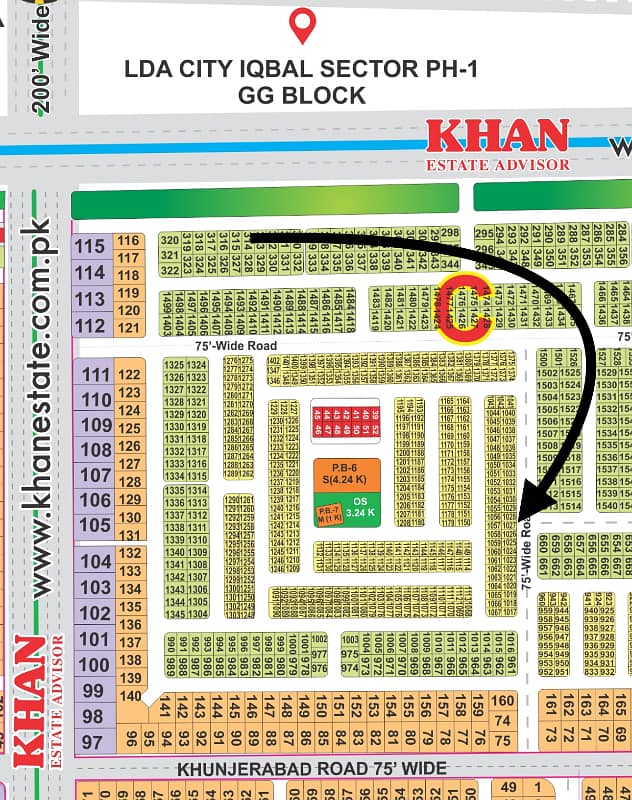 5-Marla All Paid Possession Plot At 75 Feet Rd In C Block LDA City 0