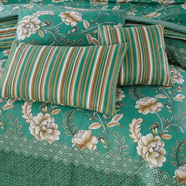 7 printed salonica cotton printed comforter set 1