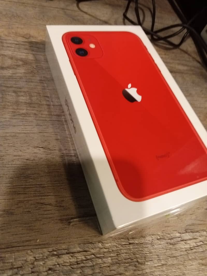 Iphone 11 64 gb red color box pack non pta 0