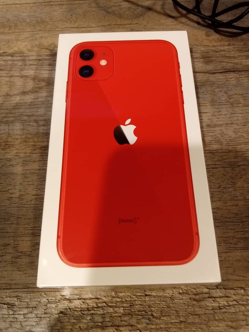 Iphone 11 64 gb red color box pack non pta 1