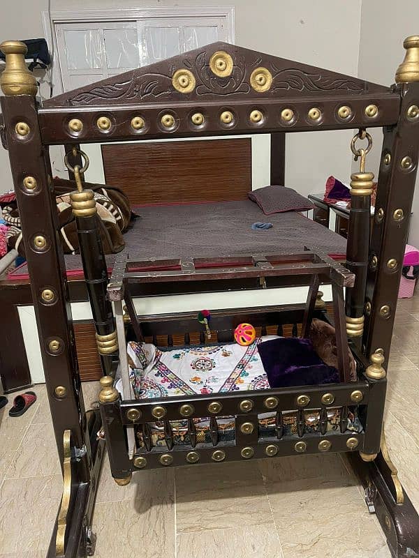 wooden cot for new born 0