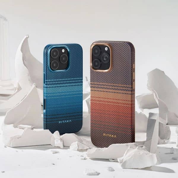 iPhone 16 Pro & 16 Pro Max Case | Sunset Moonrise Tactile Woven Case 5