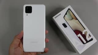 samsung a12 white color good condition 4/64