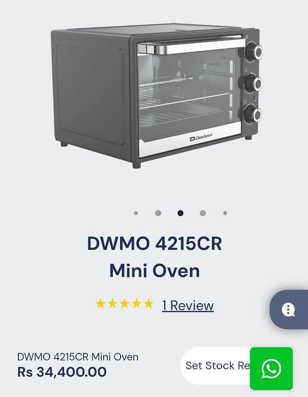 Dawlance DWMO 4215 mini oven baking and rotisserie oven large size 5