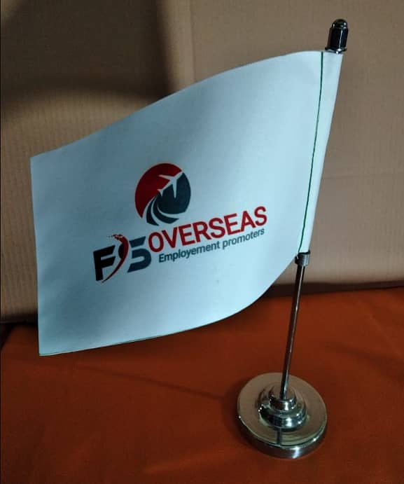 Car flag pole , Logo & Country Flags &Pole for Visa Consultancy Office 8