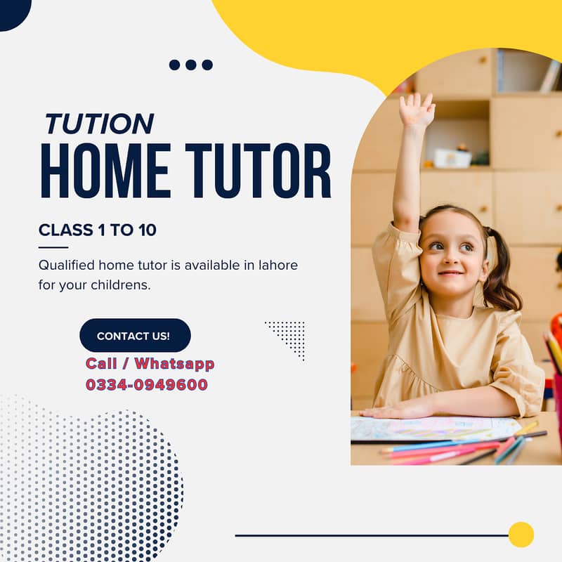 HOME TUTOR AVAILABLE O/3/3/4/O9/4/9/6OO 0