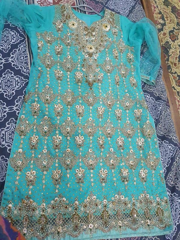 Full Dabka Work Dress 0