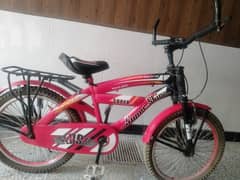 red color bicycle