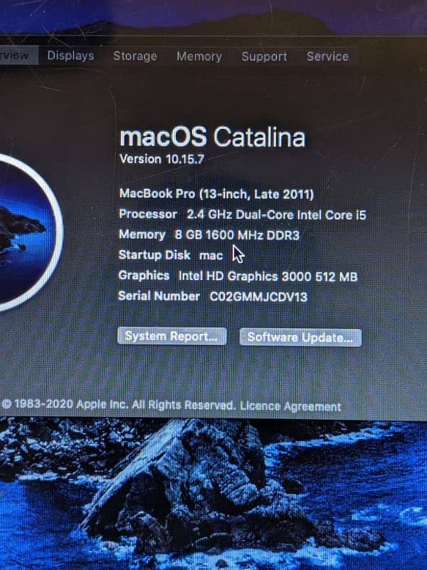 Macbook pro 2011 late  1tb plus storage 0