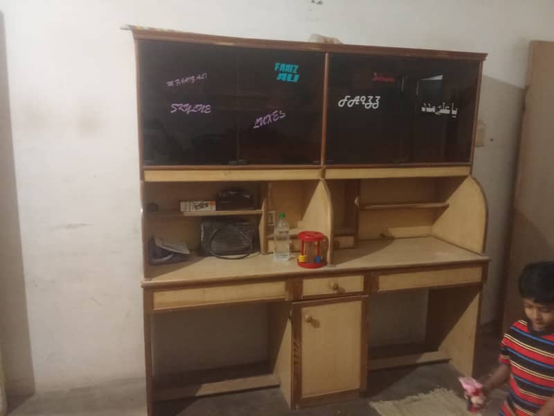 Very Unique Computer and Home work Table for Kid, Light and Cabinet 0