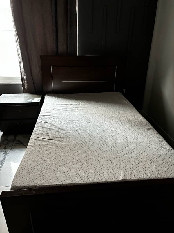 2 Queen Size Bed with drawers + mattress For Sale 1