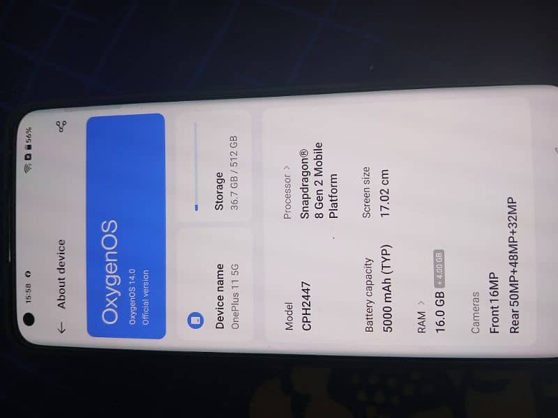 Oneplus 11 512gb 16 gb 5