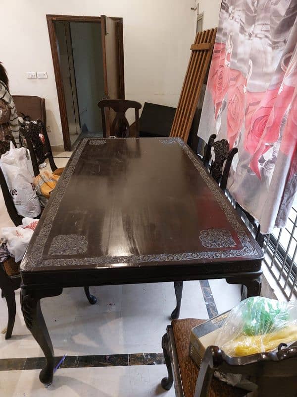 Chiniot Wooden Dining table with 7 chairs 0