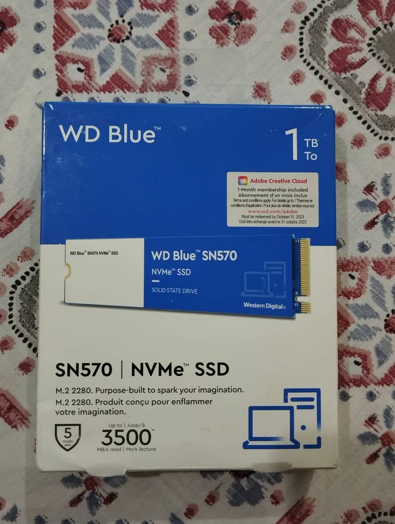 Western Digital SN570 1 TB SSD NVME 0