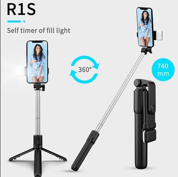 versatile portable selfie Stuck With Bluetooth Remote 0