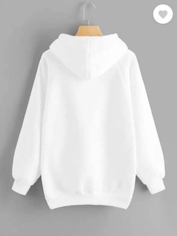 1pc Unisex Plain White Hoodie 1