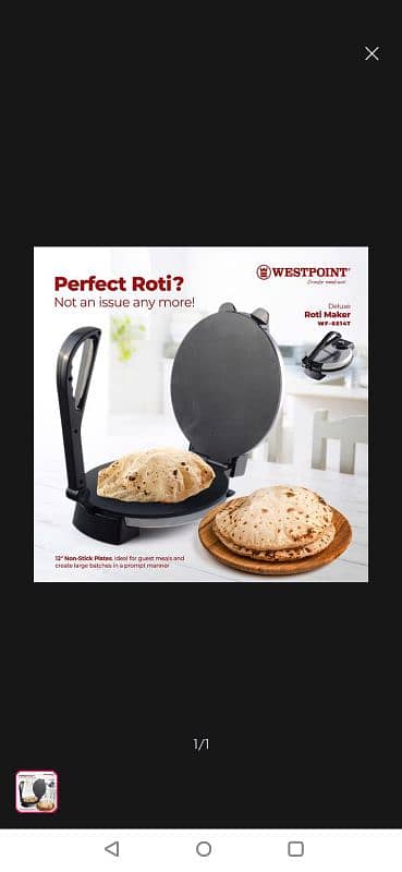 Brand New boxed pack west point roti maker with 2 year warranty 3