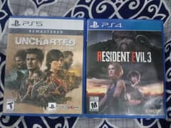 Resident Evil 3, Uncharted Ps4,Ps5