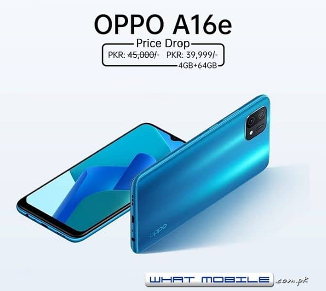 oppo A16e 4/64 with box original charger 1