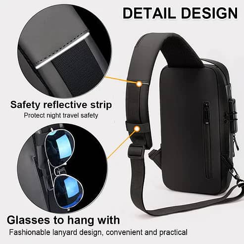 Multifunction Crossbody Sport Running Travel Sling Pack Anti-theft Bag 8