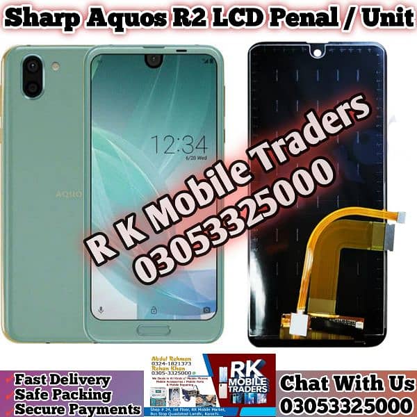 Sharp Aquos R2 706SH SHV42 Penal LCD Display Touch Screen Digitizer 3