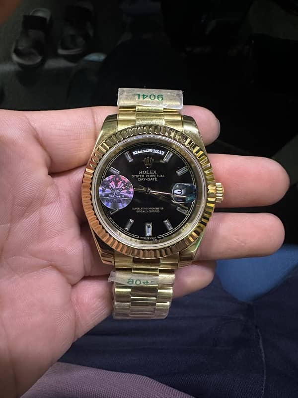 Premium Rolex Gold Edition with Black dial Automatic 2